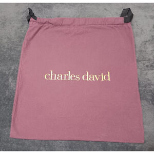 Charles David Purple Flannel Dustbag Travel Pouch Storage Case 22"x20" Designer